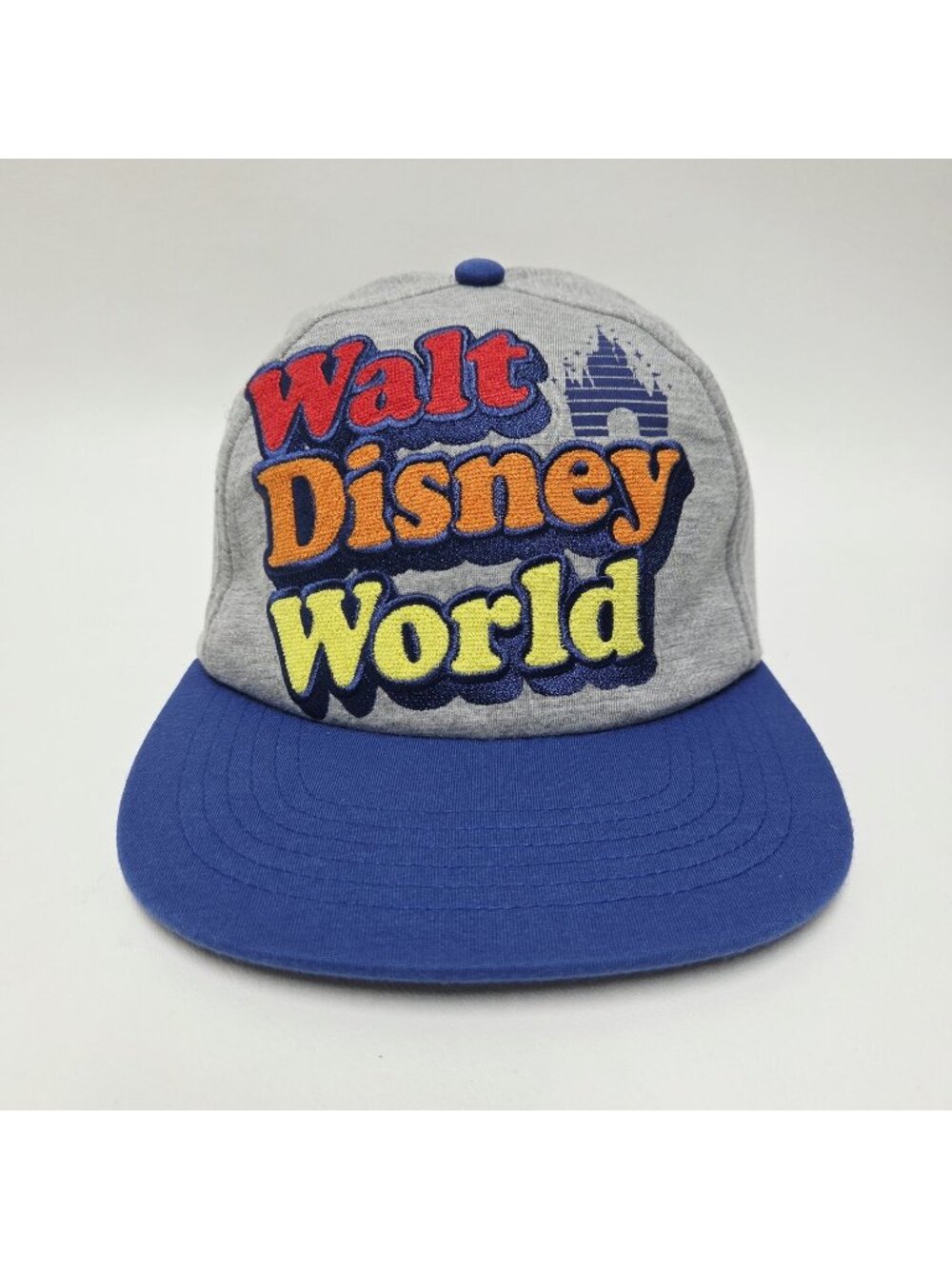 Walt Disney World Retro 1971 Grey Flat Bill Hat Baseball Snapback Cap Adult OSFM
